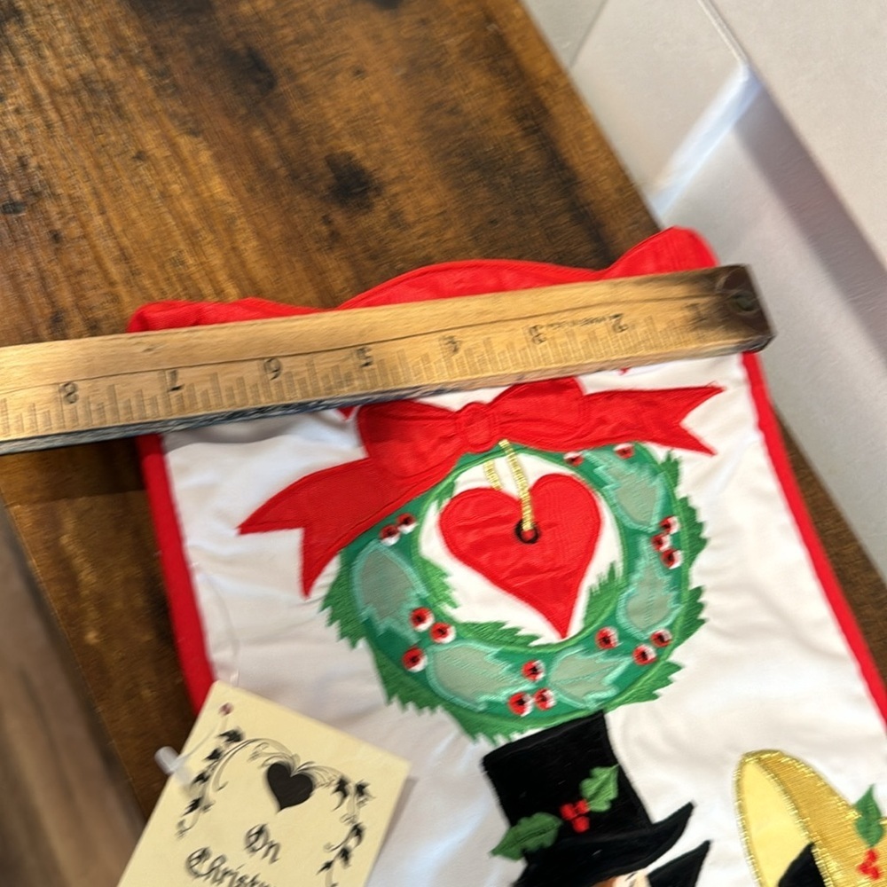 1970's  House of Hatten 16"  Stockings Victorian German  Applique Christmas - Picture 9 of 9